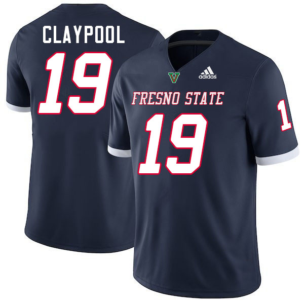 Fresno State Bulldogs #19 Finn Claypool College Football Jerseys,Uniforms-Navy